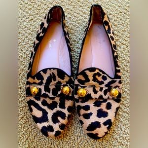 Leopard printed mohair flats
